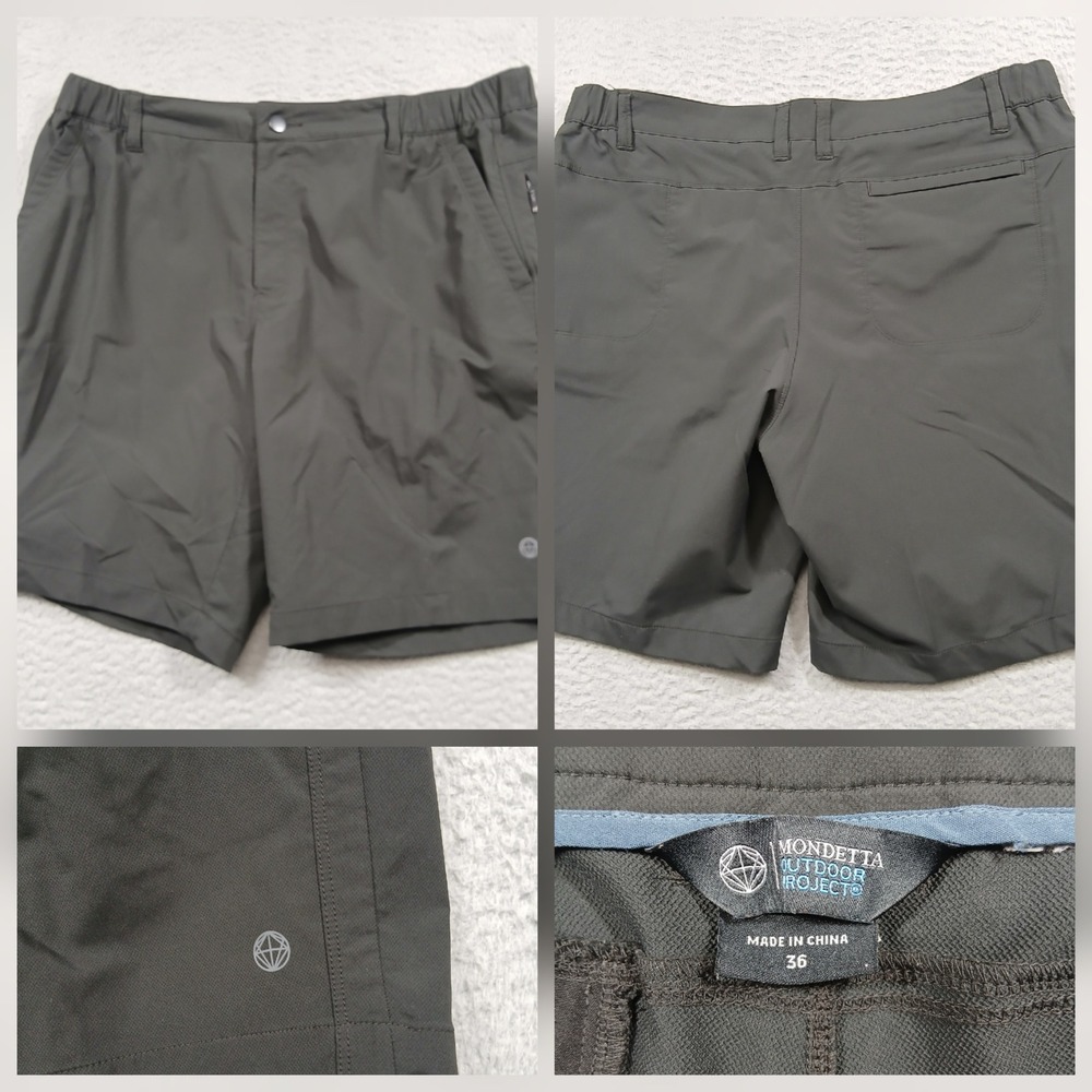 Mondetta Outdoor Project Mens 36 Grey Performance Tech Hybrid Hiking Shorts‎